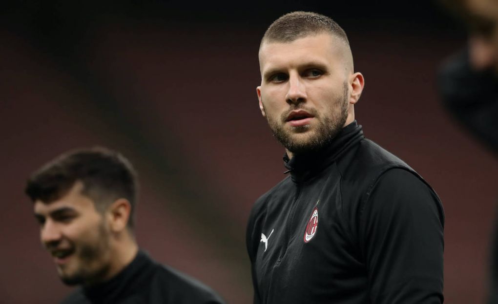 Ante Rebic of AC Milan during the warm up prior to the Serie A match at Giuseppe Meazza, Milan. Picture date: 14th March 2021. Picture credit should read: Jonathan Moscrop/Sportimage PUBLICATIONxNOTxINxUK SPI-0955-0063
