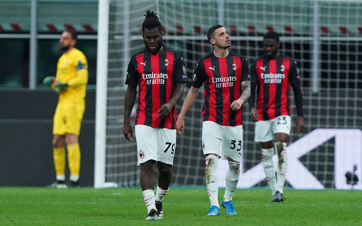 Photo LaPresse - Spada March 18, 2021 Milan Italy Soccer A.C. Milan- Season 2020-2021 - Europa League Ac Milan vs Manchester United, ManU round of 16 In the pic Rade Krunic Franck Kessie PUBLICATIONxNOTxINxITAxFRAxCHN Copyright: xSpada/LaPressex