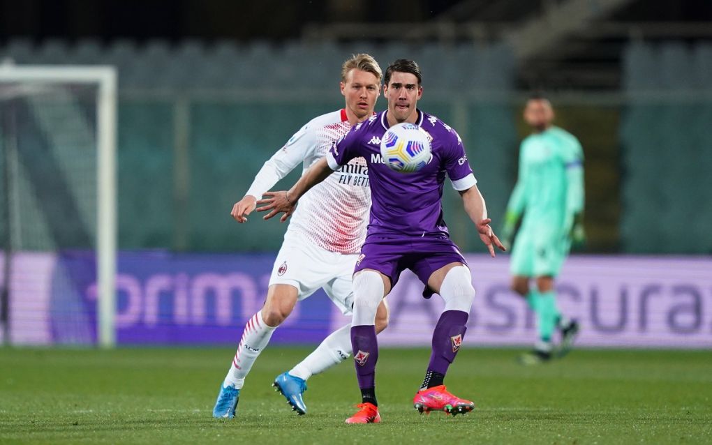 Photo LaPresse - Spada March 21 , 2021 Florence  Italy  Soccer A.C. Milan- Season 2020-2021 - Serie A Fiorentina vs Milan In the pic: Simon Kjaer PUBLICATIONxNOTxINxITAxFRAxCHN Copyright: xSpada/LaPressex