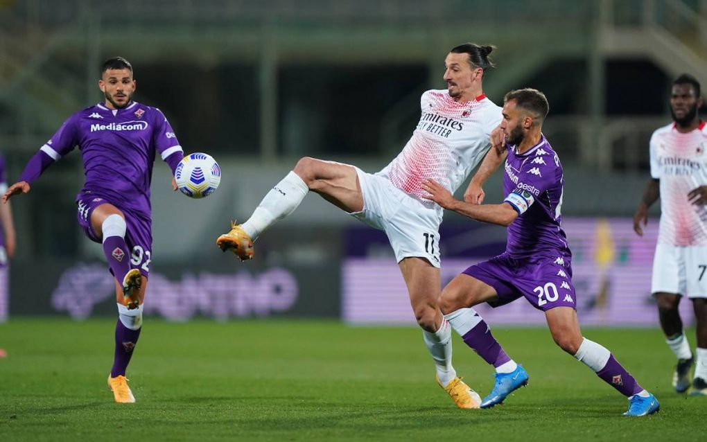 Photo LaPresse - Spada March 21 , 2021 Florence Italy Soccer A.C. Milan- Season 2020-2021 - Serie A Fiorentina vs Milan In the pic: Zlatan Ibrahimovic PUBLICATIONxNOTxINxITAxFRAxCHN Copyright: xSpada/LaPressex