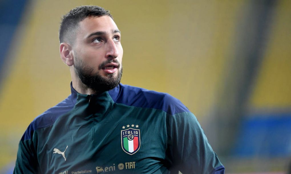 Gianluigi Donnarumma of Italy warms up during the FIFA World Cup, WM, Weltmeisterschaft, Fussball 2022 qualification football match between Italy and Northerrn Ireland at stadio Ennio Tardini in Parma Italy, March 25th, 2021. Photo Andrea Staccioli / Insidefoto andreaxstaccioli