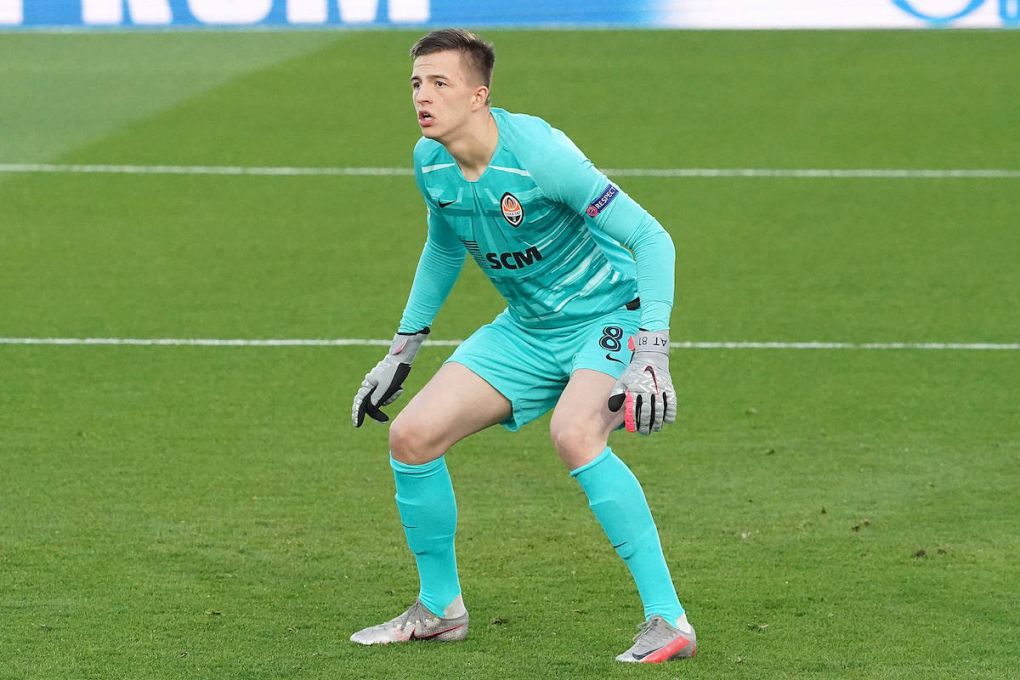 FC Shakhtar Donetsk s Anatoliy Trubin during UEFA Champions League match. October 20,2020. 2020102058