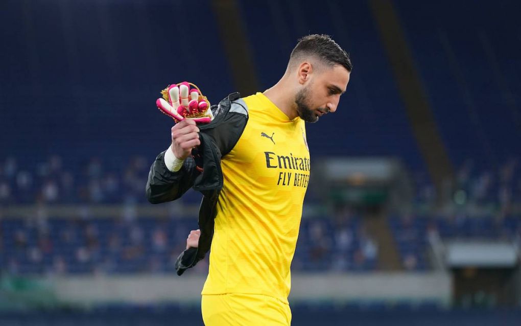 Photo LaPresse - Spada April 26 , 2021 Rome Italy Soccer A.C. Milan- Season 2020-2021 - Serie A Lazio vs Milan In the pic: Gianluigi Donnarumma PUBLICATIONxNOTxINxITAxFRAxCHN Copyright: xSpada/LaPressex