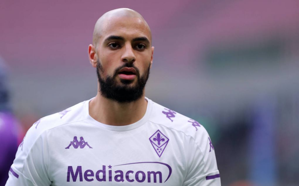 Sofyan Amrabat of Acf Fiorentina looks on before the Serie A match between AC Milan and AFC Fiorentina at Stadio San Siro Milan Italy on 29 November 2020. Milan Stadio San Siro Milan Italy Copyright: xMarcoxCanonierox SP24-0434