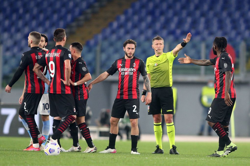 ROME, Italy - 26.04.2021: REFEREE ORSATO in action during the Italian Serie A Championship 2021 soccer match between SS LAZIO VS MILAN at Olympic stadium in Rome. PUBLICATIONxINxGERxSUIxAUTxONLY Copyright: xMarcoxIacobuccix/xIPAx/xMarcoxIacobuccix 0