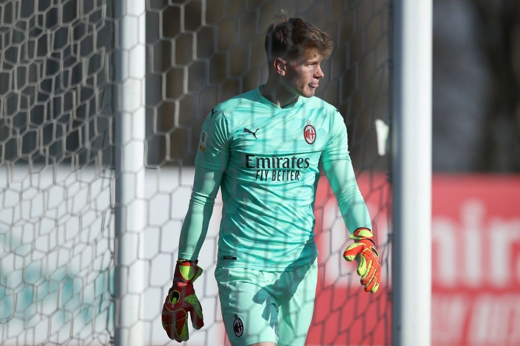 Andreas Jungdal of AC Milan during the Primavera 1 match at Centro Sportivo Vismara, Milan. Picture date: 17th February 2021. Picture credit should read: Jonathan Moscrop/Sportimage PUBLICATIONxNOTxINxUK SPI-0910-0052