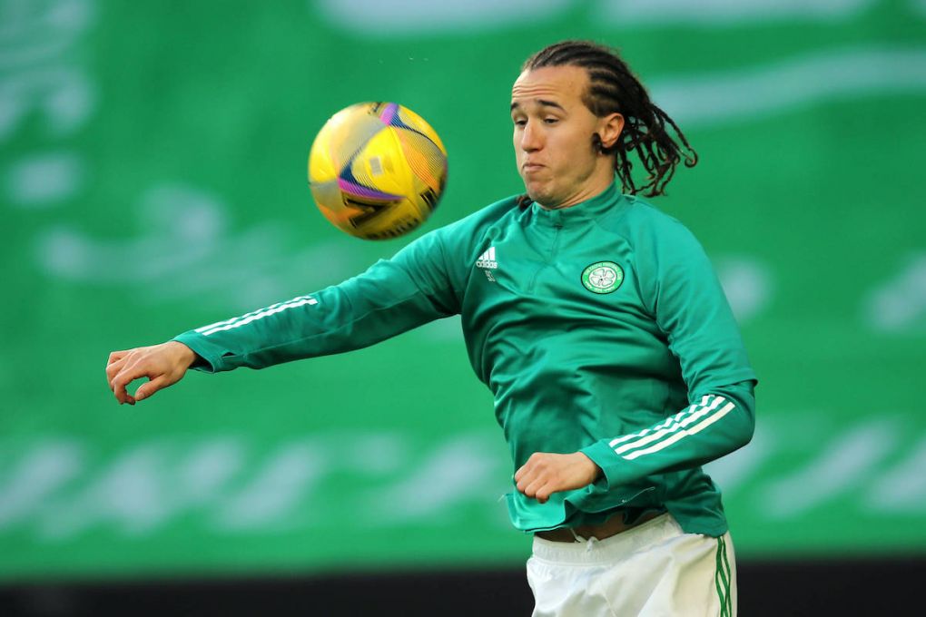 Celtic v Falkirk - Scottish Cup - Third Round - Celtic Park Celtic s Diego Laxalt warming up prior to kick-off during the Scottish Cup third round match at Celtic Park, Glasgow. Issue date: Saturday April 3, 2021. Use subject to restrictions. Editorial use only, no commercial use without prior consent from rights holder. PUBLICATIONxINxGERxSUIxAUTxONLY Copyright: xJanexBarlowx 58969586