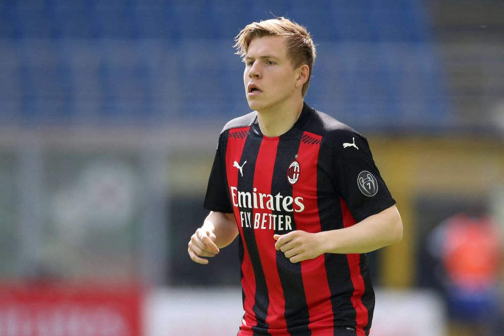 Jens Petter Hauge of AC Milan during the Serie A match at Giuseppe Meazza, Milan. Picture date: 3rd April 2021. Picture credit should read: Jonathan Moscrop/Sportimage PUBLICATIONxNOTxINxUK SPI-0982-0078