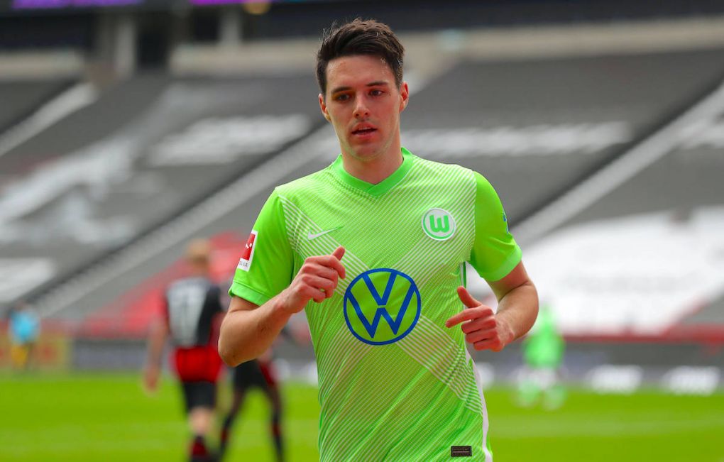 Frankfurt vs. VfL, 1. BL Frankfurt, 10.04.2021, FUflBALL - Eintracht Frankfurt vs. VfL Wolfsburg, 1. BL, Saison 2020/21, Deutsche Bank Park. Bild zeigt: Josip Brekalo VfL Wolfsburg Frankfurt *** Frankfurt vs VfL, 1 BL Frankfurt, 10 04 2021, FOOTBALL Eintracht Frankfurt vs VfL Wolfsburg, 1 BL, season 2020 21, Deutsche Bank Park picture shows Josip Brekalo VfL Wolfsburg Frankfurt