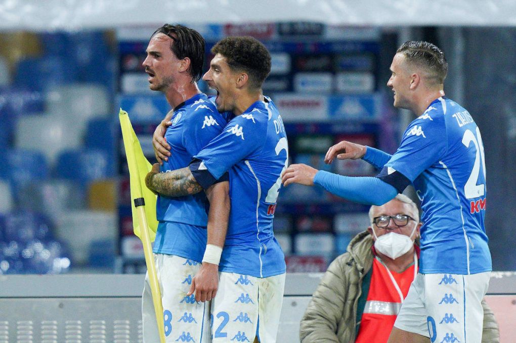 SSC Napoli v Udinese Calcio - Serie A Fabian Ruiz of SSC Napoli celebrates after scoring second goal during the Serie A match between Napoli and Udinese at Stadio Diego Armando Maradona, Naples, Italy on 11 May 2021. Naples Naples Italy maffia-sscnapol210511_np3NW PUBLICATIONxNOTxINxFRA Copyright: xGiuseppexMaffiax