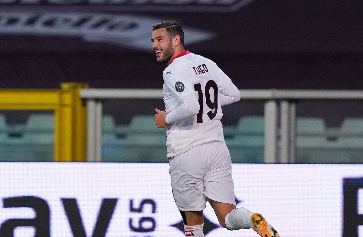 Photo LaPresse - Spada May 12 , 2021 Turin Italy Soccer AA.C. Milan- Season 2020-2021 - Serie A Torino vs Milan In the pic: Theo Hernandez celebratesafter scoring 0-4 PUBLICATIONxNOTxINxITAxFRAxCHN Copyright: xSpada/LaPressex