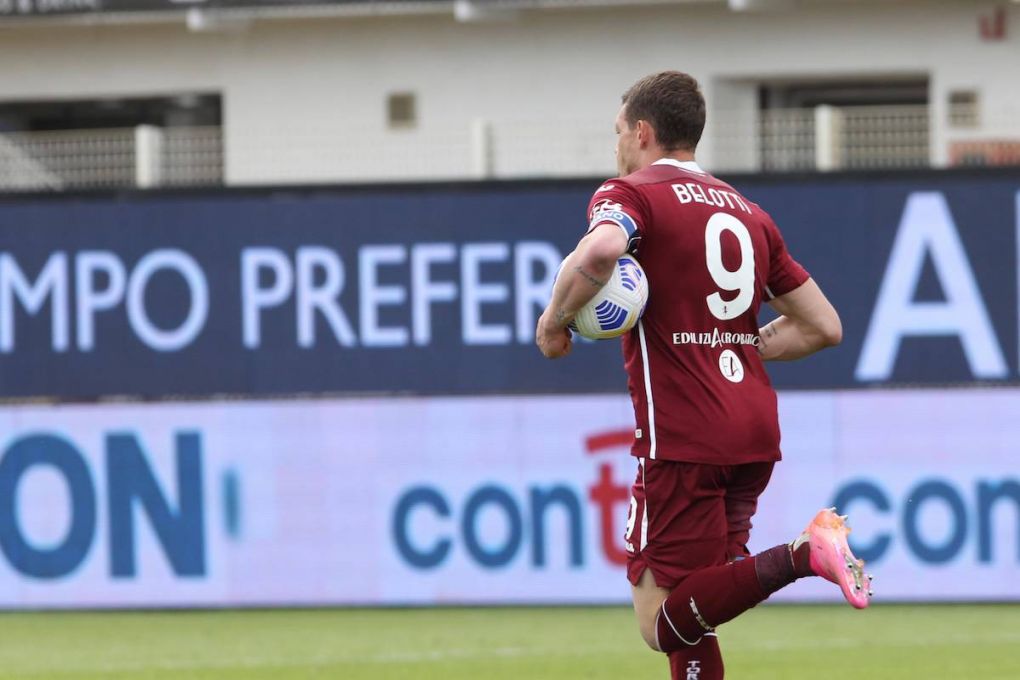 Photo LaPresse - Tanopress 15 May 2021 City La Spezia - Italy Soccer Spezia vs Torino Italian Football Championship League A TIM 2020/2021 - Alberto Picco Stadium in the pic: belotti andrea esulta dopo il gol del 2-1 PUBLICATIONxNOTxINxITAxFRAxCHN Copyright: xLaPresse/Tanopressx