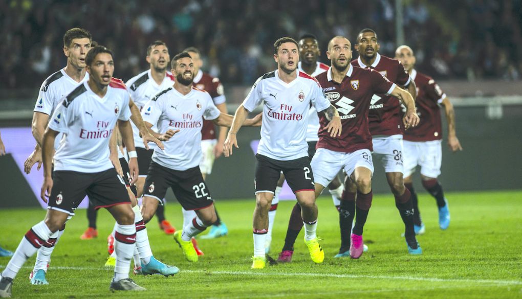 September 26, 2019, Turin, Piedmont, Italy: TURIN, ITALY-SEPTEMBER 26, 2019: Players of Torino FC and AC Milan during the Serie A match between Torino FC and AC Milan at Stadio Olimpico in Turin, Italy SERIE A - Torino FC vs AC Milan - ZUMAg210 20190926_zbp_g210_051 Copyright: xStefanoxGuidix