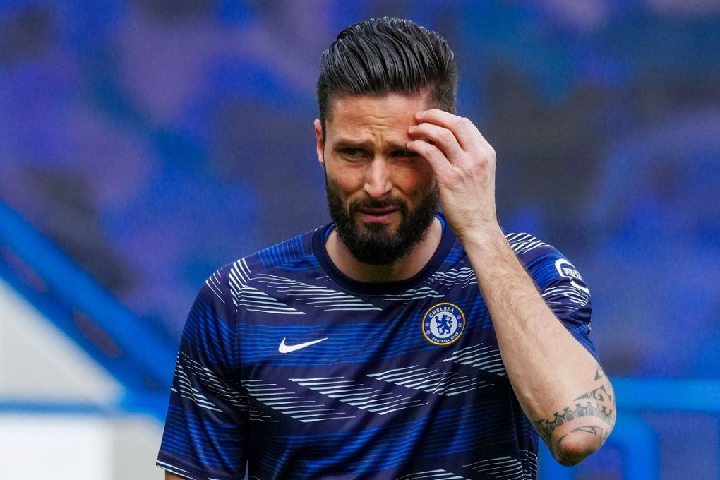 Mandatory Credit: Photo by Dave Shopland/IPS/Shutterstock 11824144o Olivier Giroud of Chelsea reacts during the warm up Chelsea v Sheffield United, FA Cup, Football, Stamford Bridge, London, UK - 21 Mar 2021 EDITORIAL USE ONLY No use with unauthorised audio, video, data, fixture lists outside the EU, club/league logos or live services. Online in-match use limited to 45 images 15 in extra time. No use to emulate moving images. No use in betting, games or single club/league/player publications/services. Chelsea v Sheffield United, FA Cup, Football, Stamford Bridge, London, UK - 21 Mar 2021 EDITORIAL USE ONLY No use with unauthorised audio, video, data, fixture lists outside the EU, club/league logos or live services. Online in-match use limited to 45 images 15 in extra time. No use to emulate moving images. No use in betting, games or PUBLICATIONxINxGERxSUIxAUTXHUNxGRExMLTxCYPxROMxBULxUAExKSAxONLY Copyright: xDavexShopland/IPS/Shutterstockx 11824144o