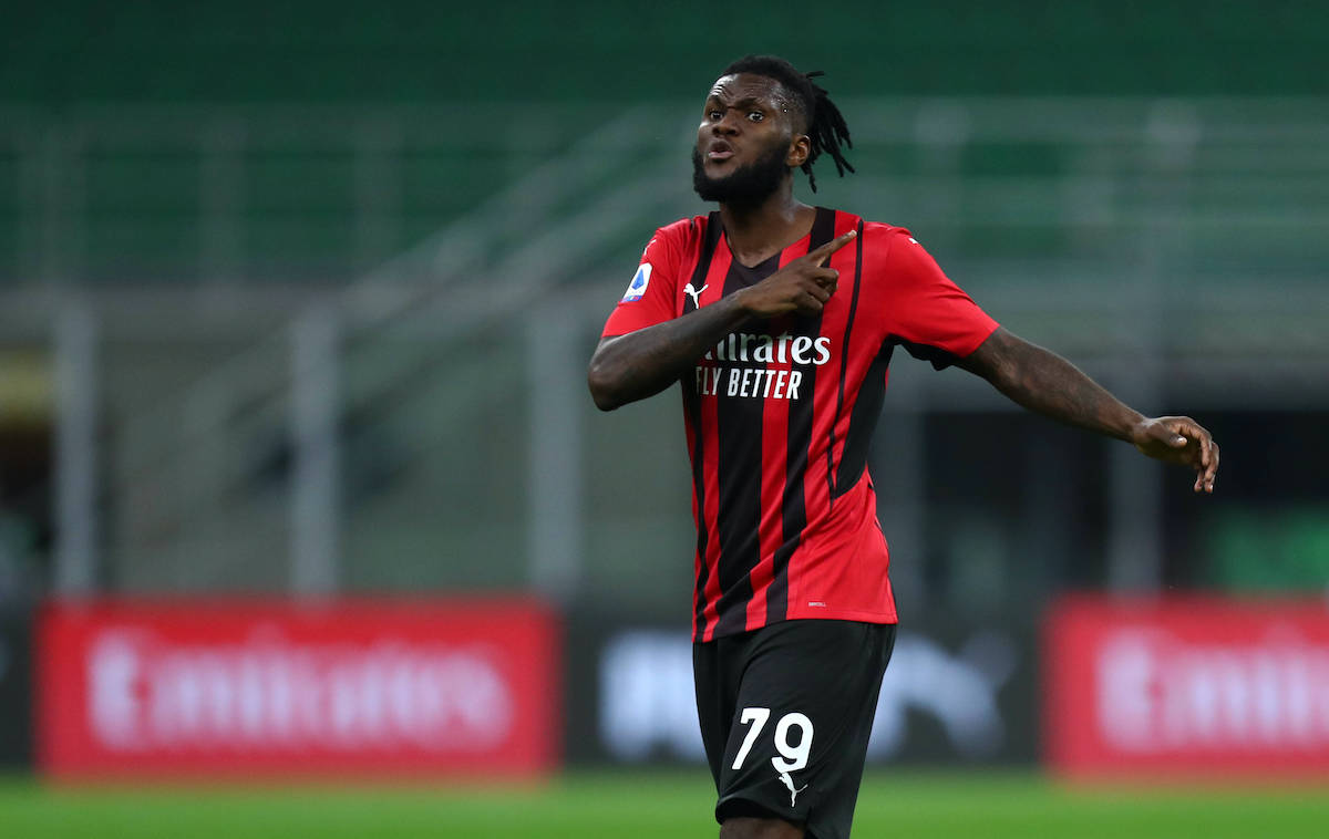 Ac Milan - Cagliari Calcio Franck Kessie of Ac Milan gestures during the Serie A match between Ac Milan and Cagliari Calcio. Milano Stadio Giuseppe Meazza Italy Copyright: xMarcoxCanonierox