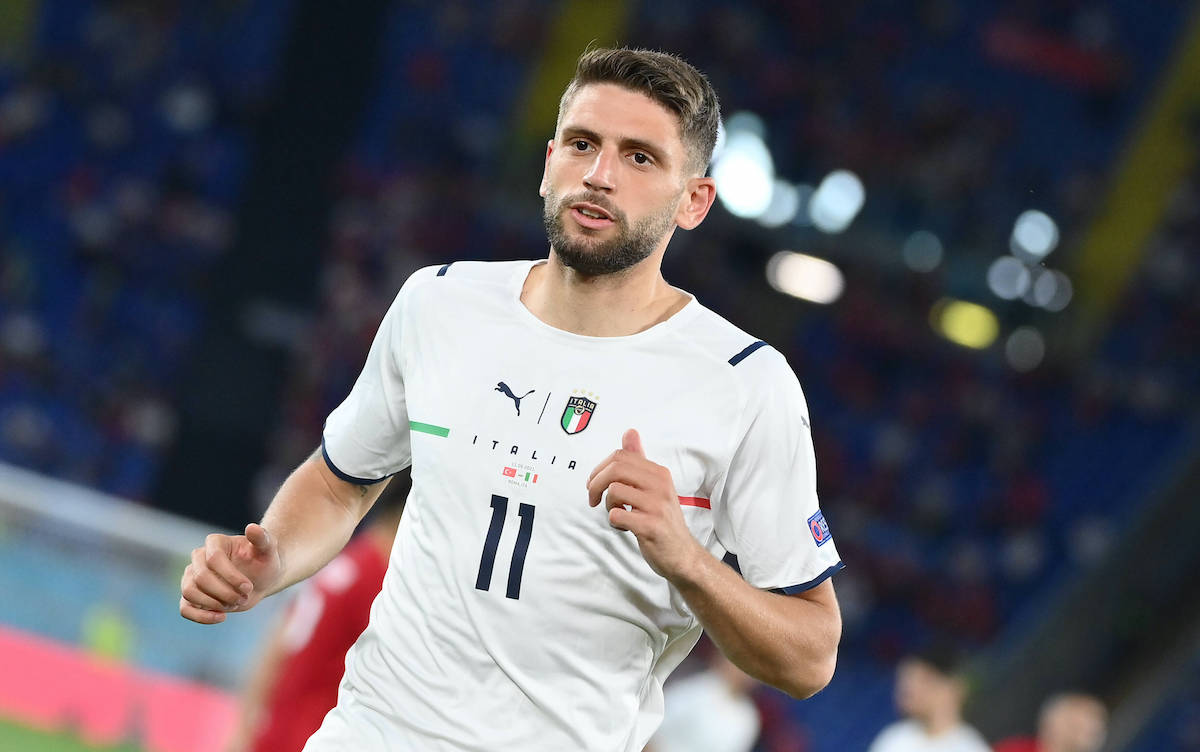 Photo Alfredo Falcone - LaPresse 11/06/2021 Roma Italy Soccer Turchia - Italia European Football Championship - Olimpico Stadium of Roma In the pic:Domenico Berardi PUBLICATIONxNOTxINxITAxFRAxCHN Copyright: xALFREDOxFALCONE/LaPressex