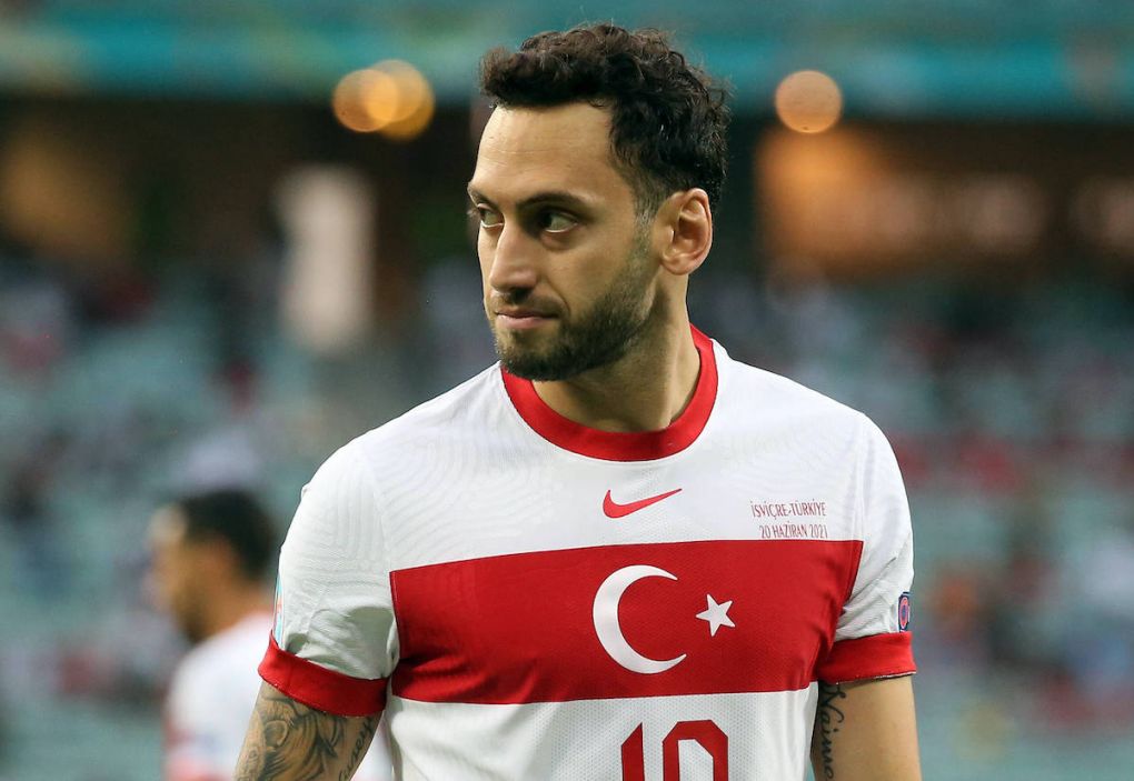 Hakan Calhanoglu of Turkey during the EURO 2020 Group A match between Turkey and Switzerland at Olympic Stadium in Baku , Azerbaijan , on 20 June , 2021. PUBLICATIONxNOTxINxTUR