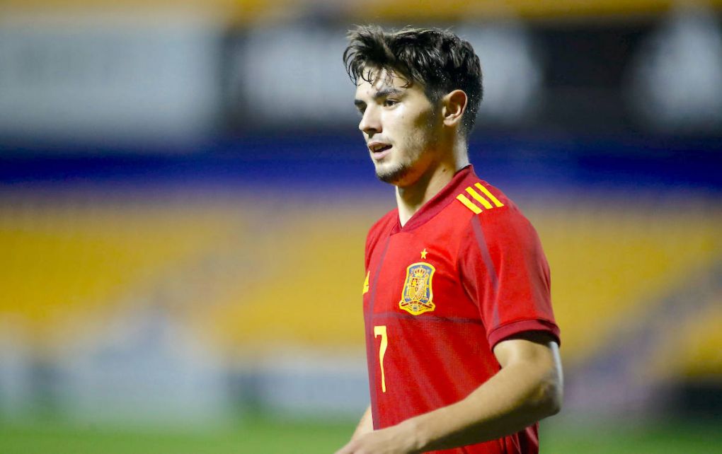 October 13, 2020, Alcorcon, MADRID, SPAIN: Brahim Diaz of Spain Sub21 looks on during the UEFA Under 21 Championship football match played between Spain and Kazakhstan at Santo Domingo stadium on october 13, 2020 in Alcorcon, Madrid, Spain. Alcorcon SPAIN - ZUMAa181 20201013_zaa_a181_042 Copyright: xOscarxJ.xBarrosox