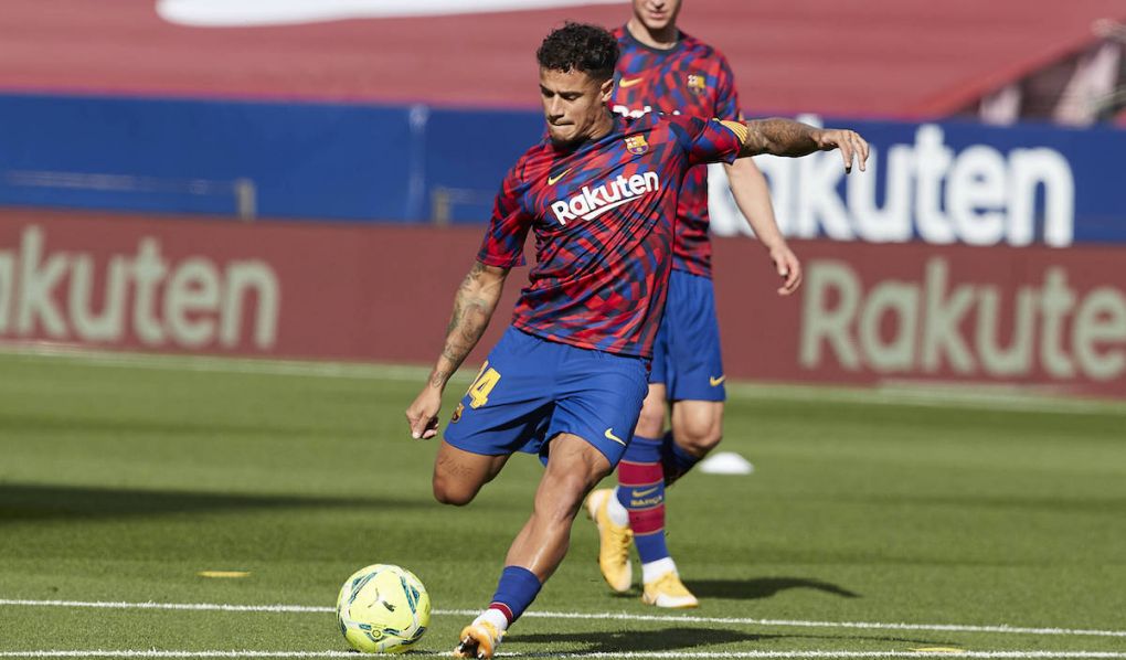 October 24, 2020, Barcelona, Spain: Philippe Coutinho of FC Barcelona, Barca during warm up before the Liga match between FC Barcelona and Real Madrid at Camp Nou on October, 24 2020 in Barcelona, Spain. Barcelona Spain - ZUMAd159 20201024_zia_d159_017 Copyright: xDavidxRamirezx
