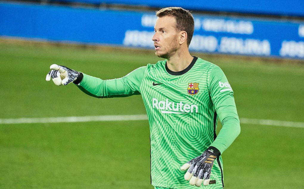 October 31, 2020, Vitoria, ALAVA, SPAIN: Neto Murara of FC Barcelona, Barca during the spanish league, LaLiga, football match played between CD Alaves v FC Barcelona at Mendizorroza Stadium on October 31, 2020 in Vitoria, Spain. Vitoria SPAIN - ZUMAa181 20201031_zaa_a181_392 Copyright: xRicardoxLarreinax