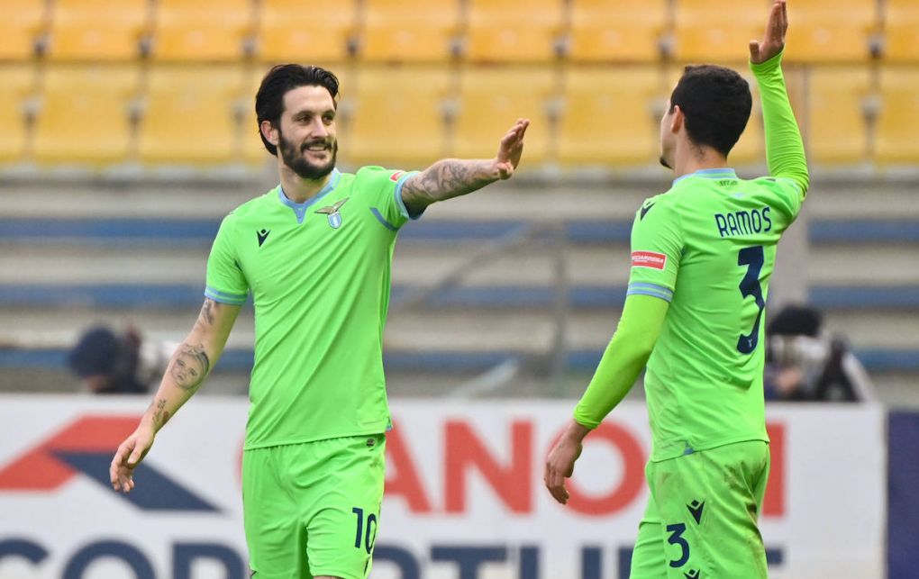 Photo Massimo Paolone/LaPresse January 10, 2021 Parma, Italy soccer Parma vs Lazio - Italian Football Championship League A TIM 2020/2021 - Ennio Tardini stadium In the pic: Luis Alberto S.S. Lazio celebrates after scoring goal 0-1 PUBLICATIONxINxGERxSUIxAUTxONLY Copyright: xMassimoxPaolone/LaPressex