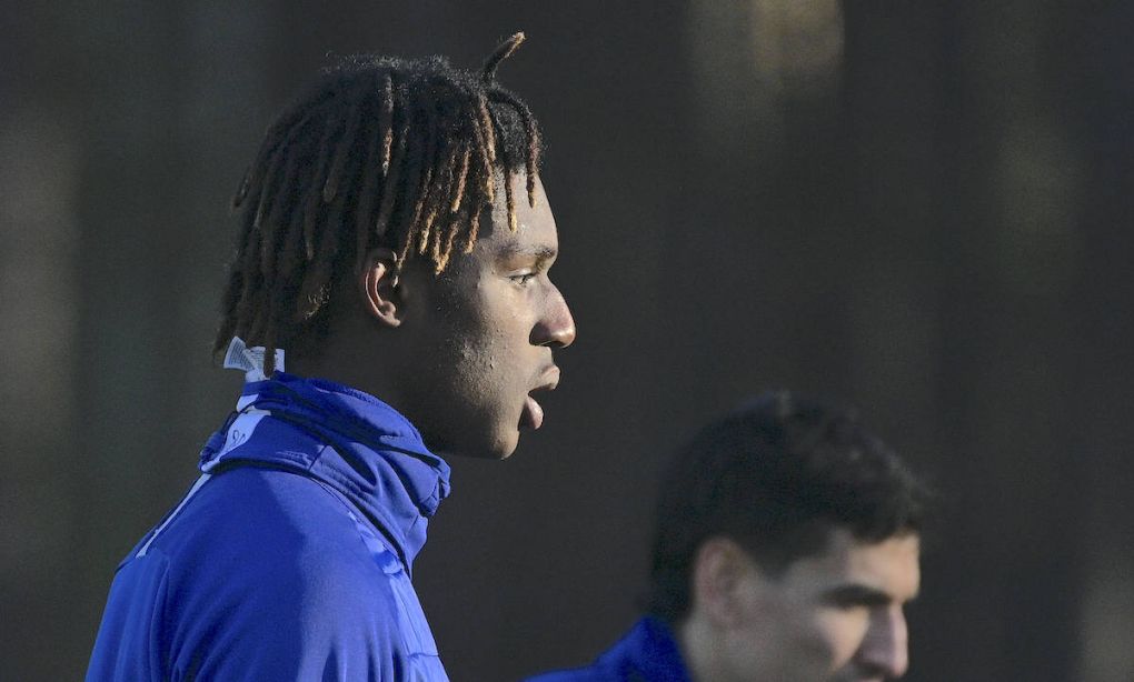 Genk s Pierre Dwomoh pictured during a training session of Belgian soccer team KRC Genk in Genk, Friday 18 December 2020, ahead of the match against KV Kortrijk, on the 17th day of the Jupiler Pro League Belgian soccer championship. YORICKxJANSENS PUBLICATIONxINxGERxSUIxAUTxONLY x05923698x