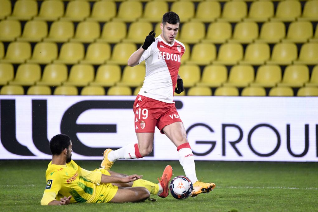 19 PIETRO PELLEGRI MONA FOOTBALL : Nantes vs Monaco - Ligue 1 Uber Eats - 31/01/2021 AnthonyBIBARD/FEP/Panoramic PUBLICATIONxNOTxINxFRAxITAxBEL