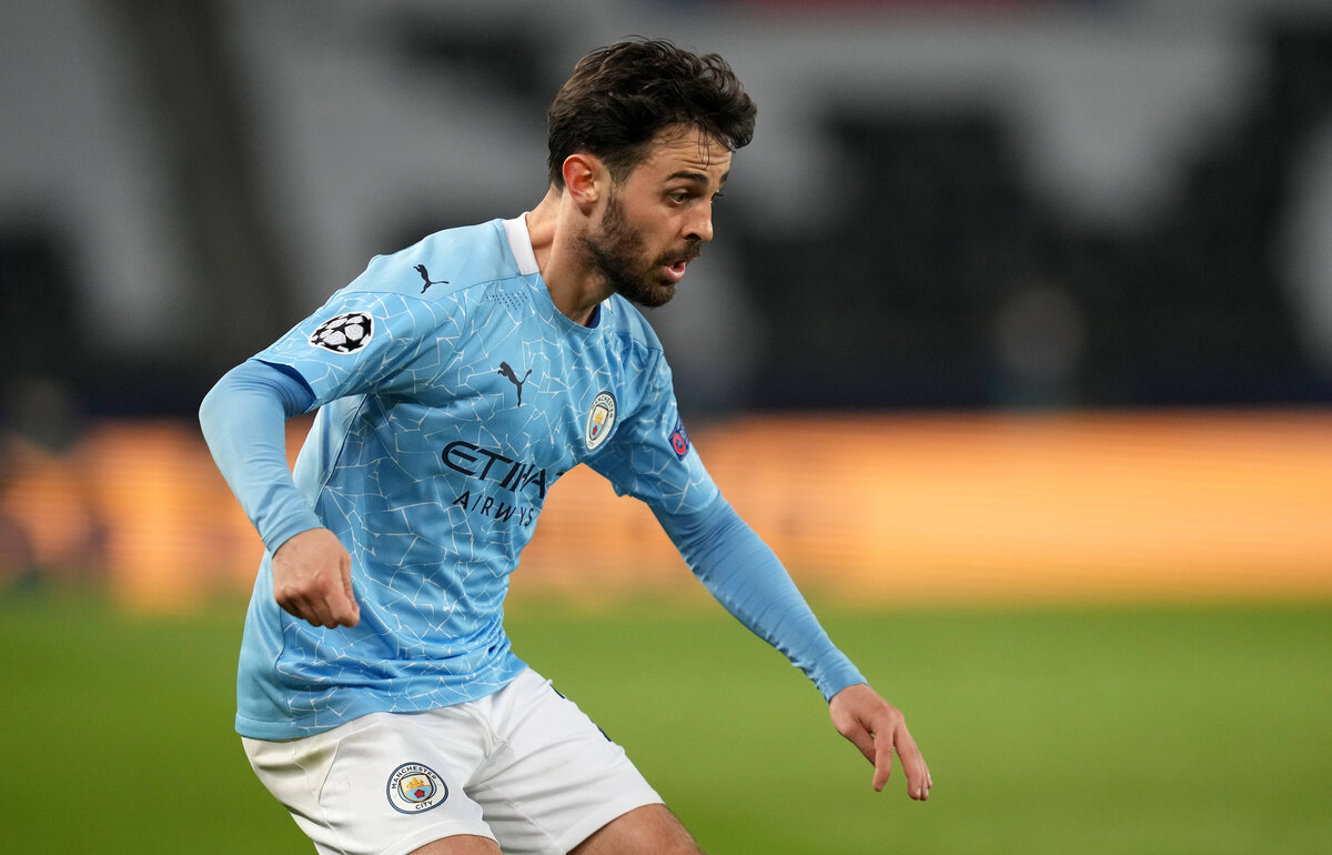 Paris Saint-Germain v Manchester City - UEFA Champions League - Semi Final - First Leg - Parc des Princes Manchester City s Bernardo Silva during the UEFA Champions League Semi Final, first leg, at the Parc des Princes in Paris, France. Picture date: Wednesday April 28, 2021. Editorial use only, no commercial use without prior consent from rights holder. PUBLICATIONxINxGERxSUIxAUTxONLY Copyright: xJulienxPoupertx 59476718