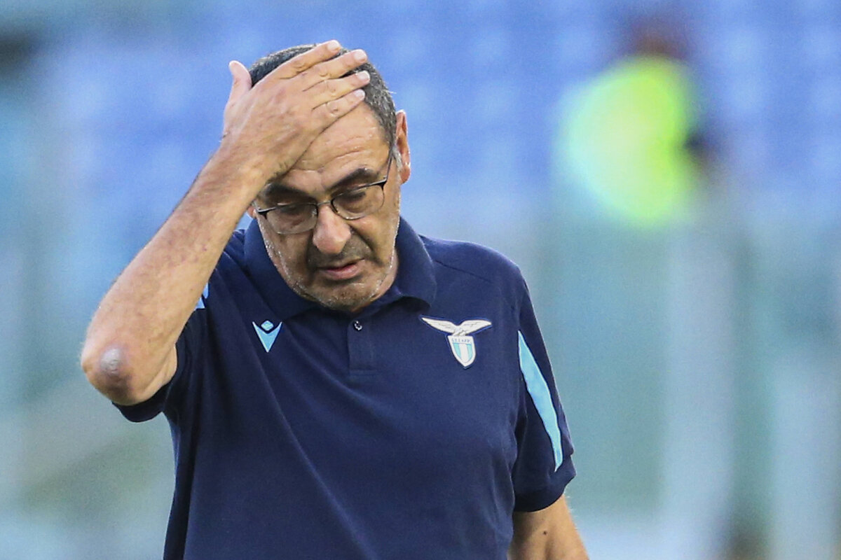 Italy: Serie a football match Lazio vs Spezia Maurizio Sarri gesticulate during Serie A football match between SS Lazio and Spezia at the Olimpico Stadium, Roma, Italy, on 28 August 2021 ABPH8273 Copyright: xAntonioxBalascox