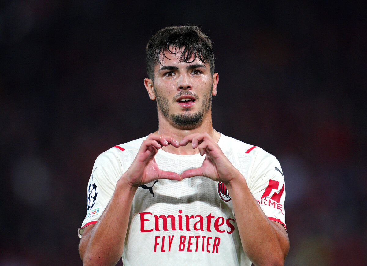 Liverpool v AC Milan - UEFA Champions League - Group B - Anfield AC Milan s Brahim Diaz celebrates scoring their side s second goal of the game during the UEFA Champions League, Group B match at Anfield, Liverpool. Picture date: Wednesday September 15, 2021. Use subject to restrictions. Editorial use only, no commercial use without prior consent from rights holder. PUBLICATIONxINxGERxSUIxAUTxONLY Copyright: xPeterxByrnex 62445858