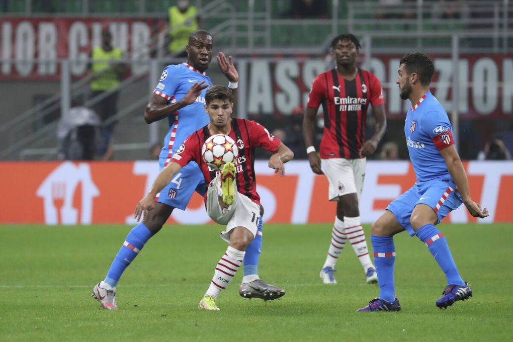 AC Milan v Atletico Madrid: Group B - UEFA Champions League Brahim Diaz of AC Milan in action during the UEFA Champions League group B match between AC Milan and Atletico Madrid at Giuseppe Meazza Stadium on September 28, 2021 in Milan, Italy. Milan Milan Italy cottini-acmilanv210928_np6C8 PUBLICATIONxNOTxINxFRA Copyright: xGiuseppexCottinix