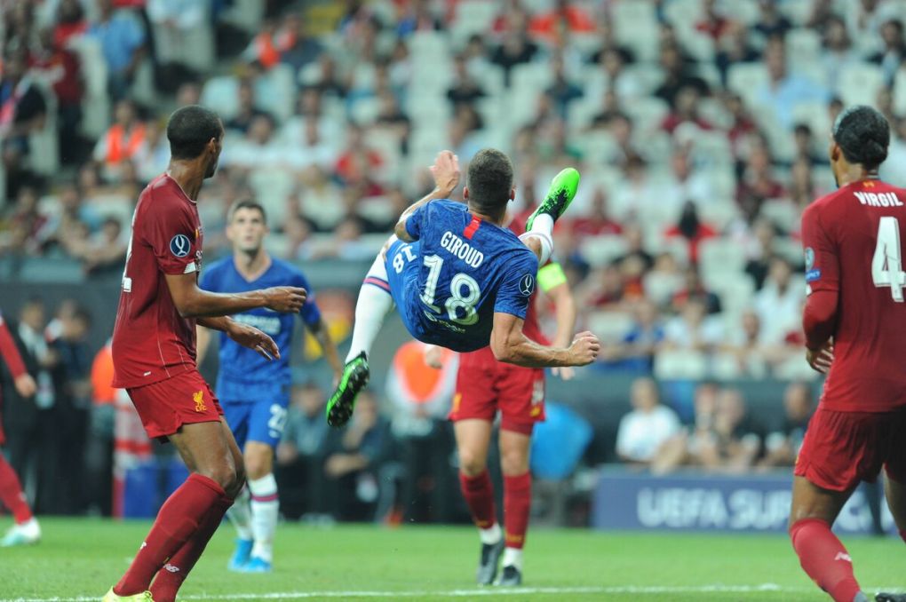 Olivier Giroud of Chelsea during the UEFA SUPERCUP match between Liverpool and Chelsea at Vodafone Park in Istanbul , Turkey on August 14 , 2019. PUBLICATIONxNOTxINxTUR