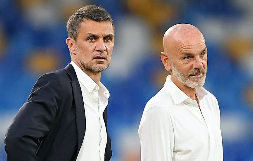 Paolo Maldini AC Milan Technical director and Stefano Pioli