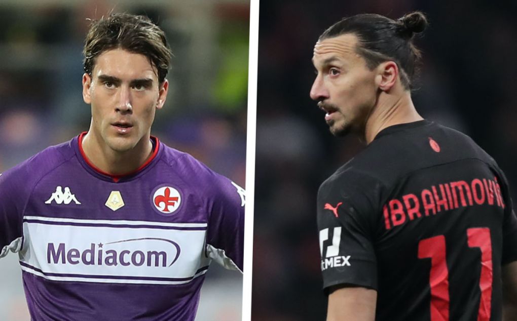 Dusan Vlahovic Zlatan Ibrahimovic AC Milan Fiorentina