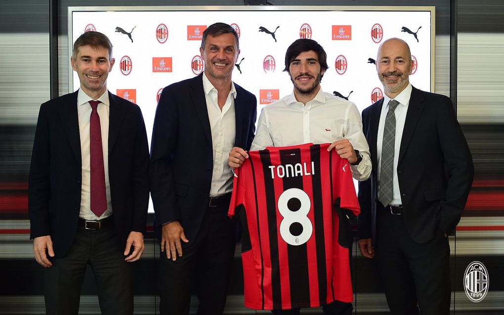 Paolo Maldini and Sandro Tonali