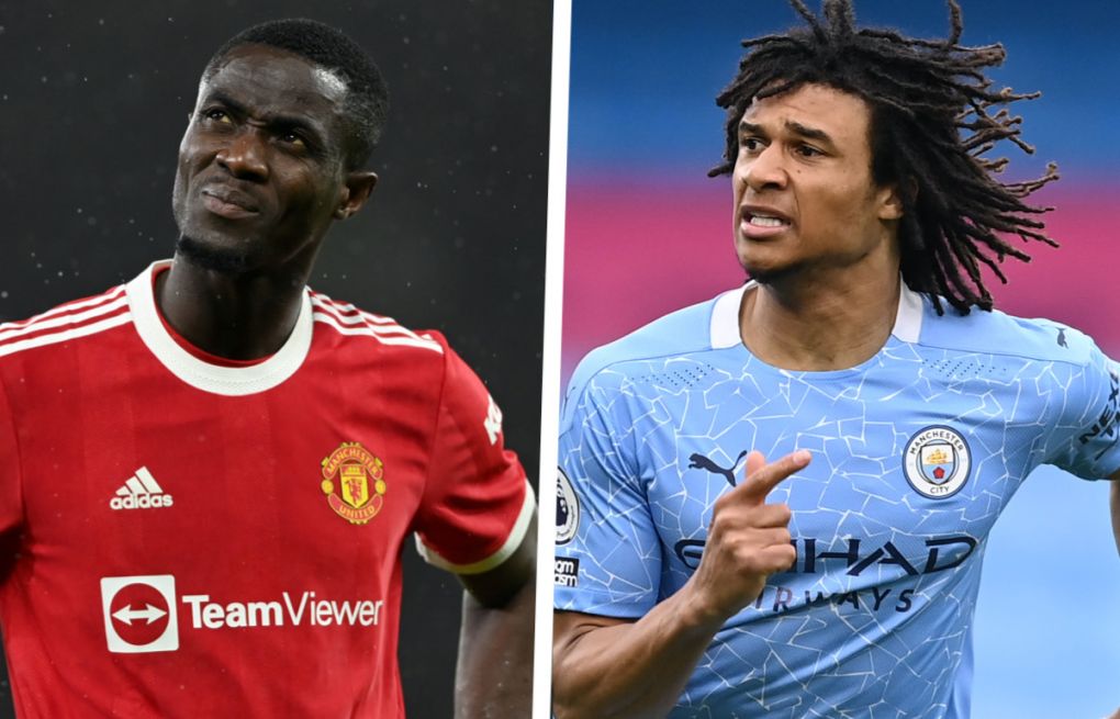 Eric Bailly of Manchester United Nathan ake manchester city