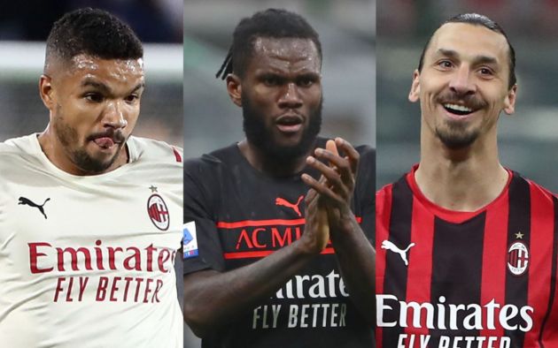 Zlatan Ibrahimovic of AC Milan Franck Kessie Junior Messias