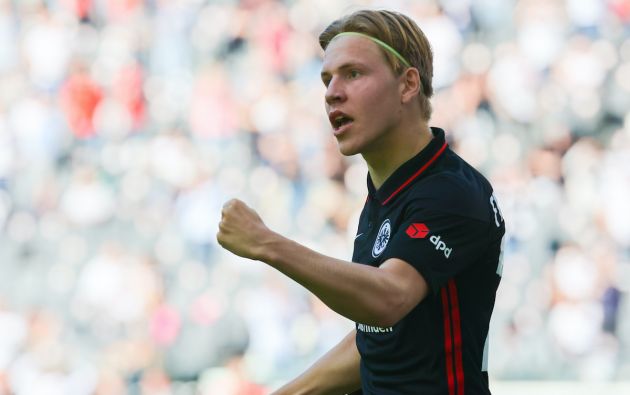 Jens Petter Hauge of Frankfurt