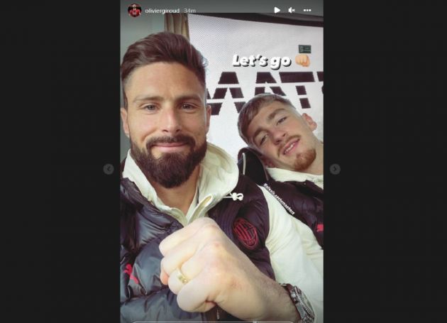 Olivier Giroud and Alexis Saelemaekers