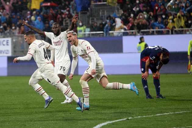 Milan celebrate as a team