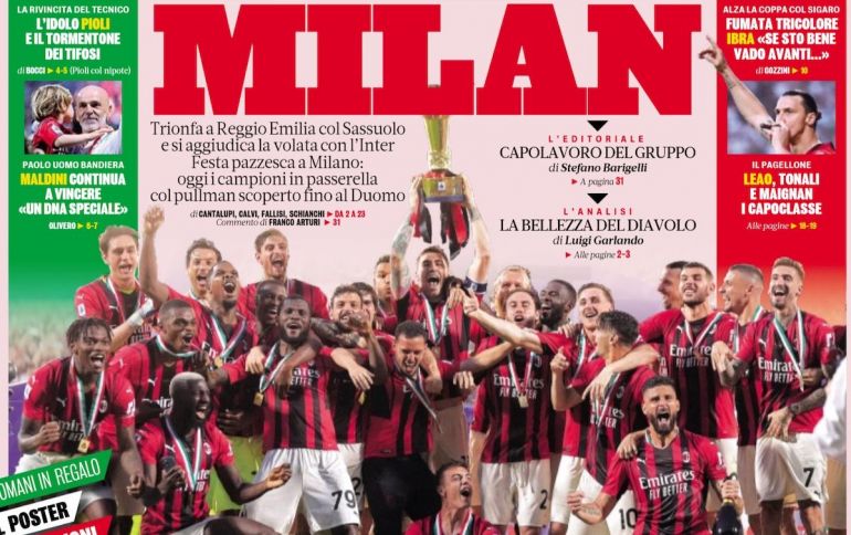 Gallery: 'Fabulous Milan', 'Leaons!' - Today's front pages of Italian papers