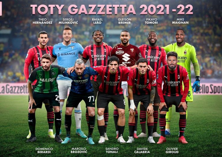 Photo: Seven Milan players included in Gazzetta Dello Sport's Team of the  Season