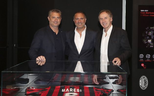 Massaro, Cardinale and Baresi Milan