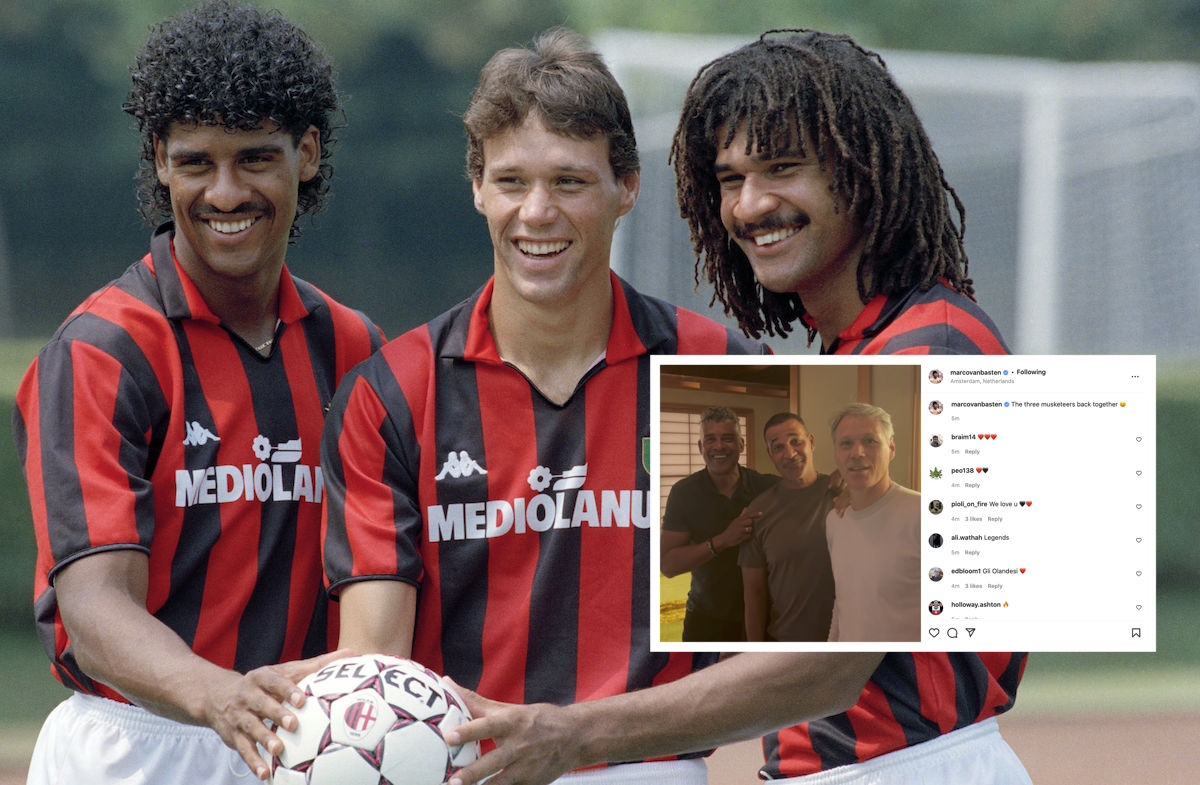 Photo: Van Basten, Gullit and Rijkaard reunited - 'The three musketeers  back together'