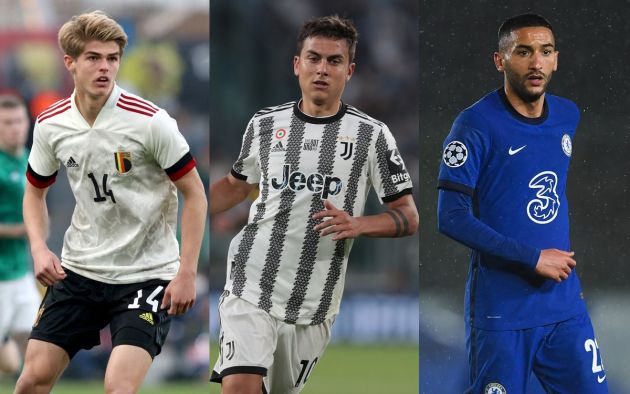 De Ketelaere, Dybala and Ziyech