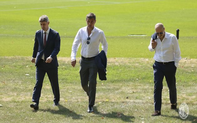 Massara, Maldini and Gazidis Milan