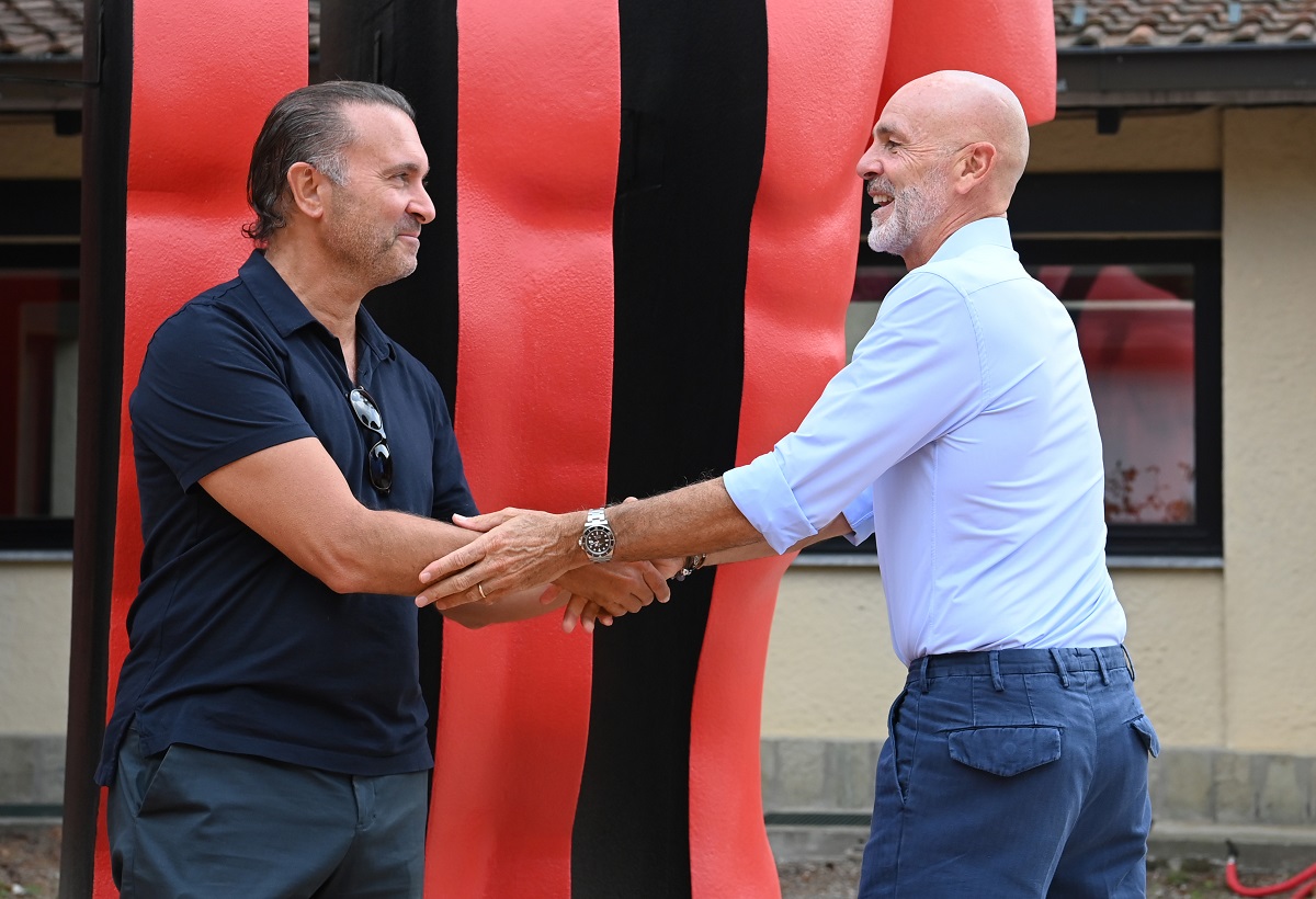 Gerry Cardinale and Stefano Pioli Milanello