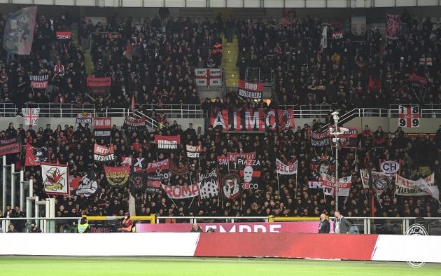 Milan fans Torino