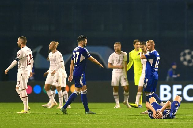 League Group E football match between Dinamo Zagreb and AC Milan