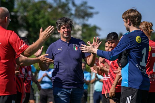 Italian team ambassador and former footballer Demetrio Albertini